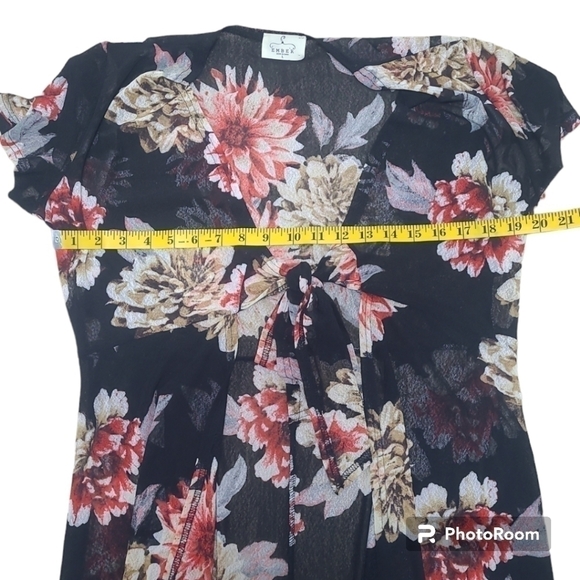 Anthropologie Ember Sheer Floral Flutter Sleeve Cover Wrap Dress – Size Large - Picture 8 of 12